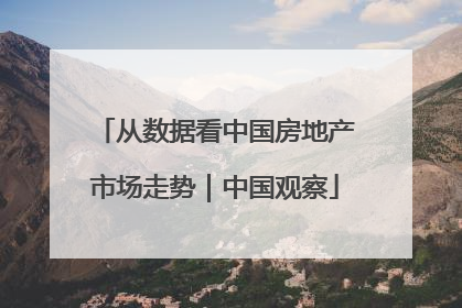 从数据看中国房地产市场走势｜中国观察